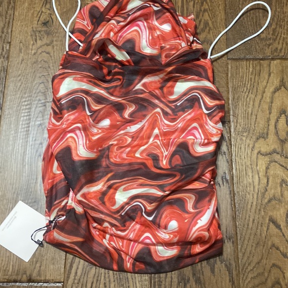 Superdown Red Swirl Mini Dress - Picture 4 of 8